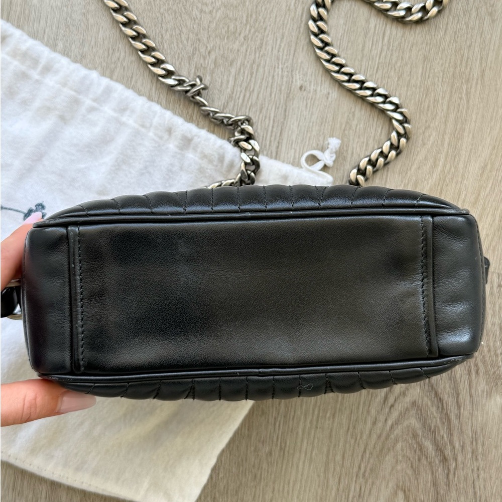 Black Prada Diagramme Leather Chain Crossbody Bag - Picture 8 of 10